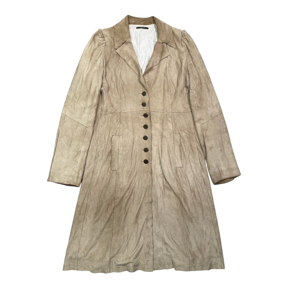 Vintage y2K Designer Elie Tahari Suede Coat Dress